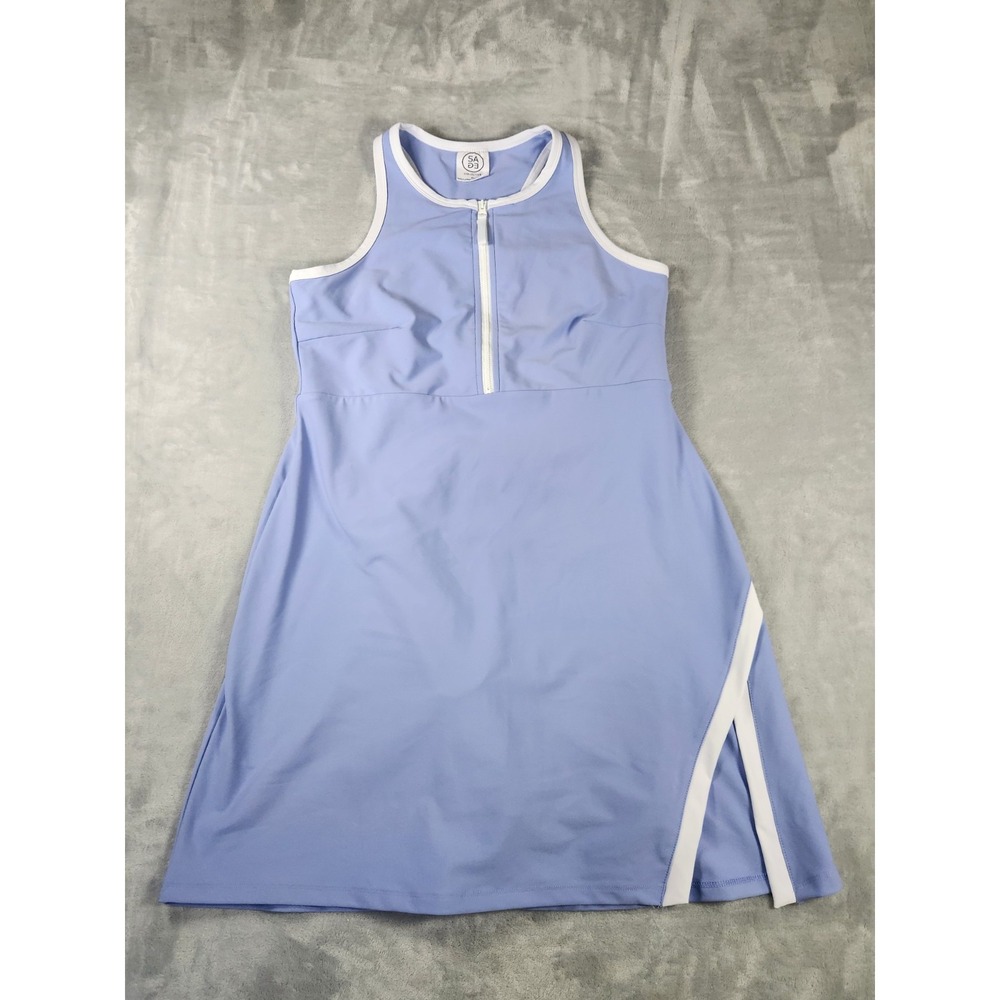 Sage Collective Active Sport‎ Dress Womens XLarge Blue White Trim Tennis Golf